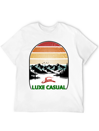 Luxe Casual Mountain Graphic Tee