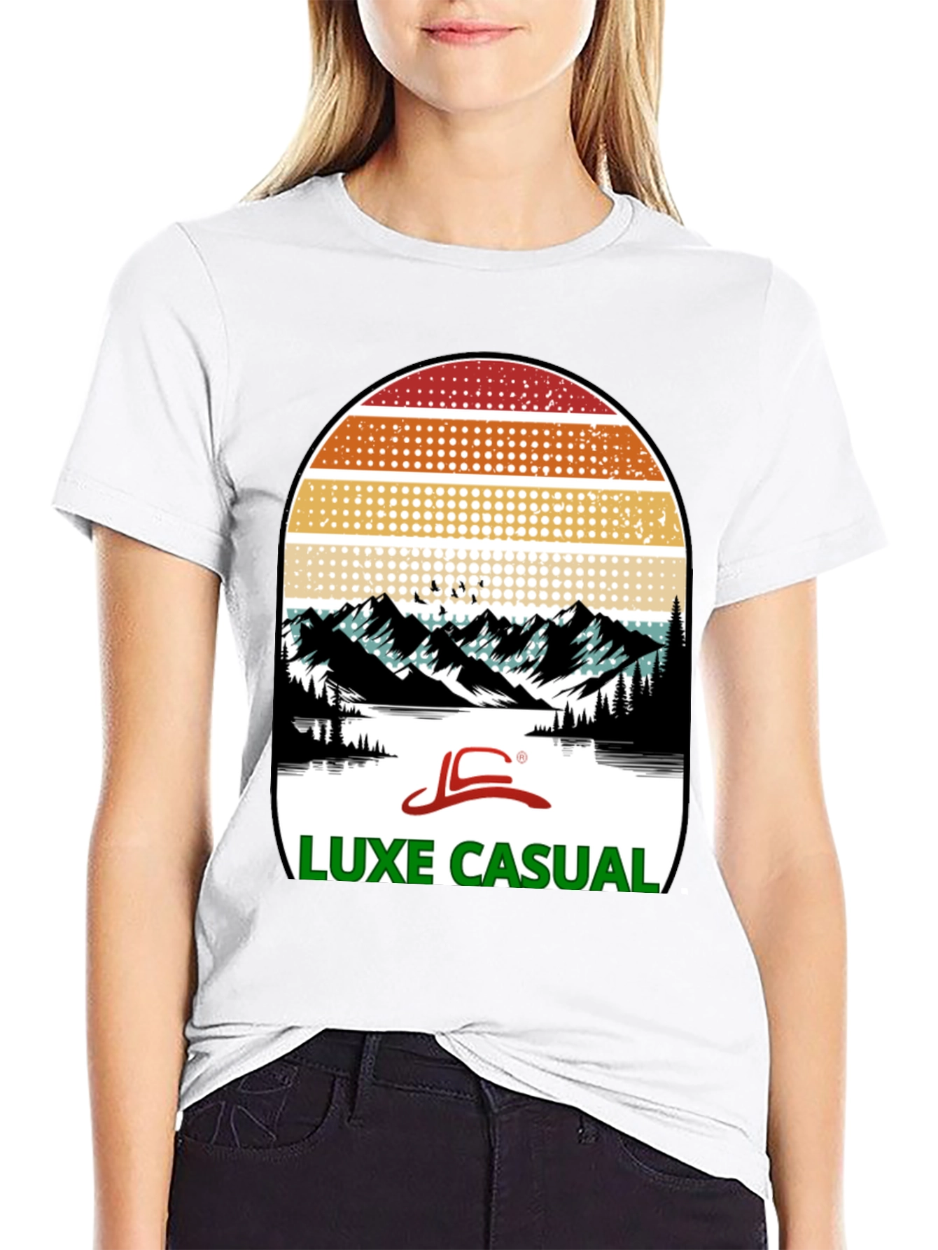 Luxe Casual Mountain Graphic Tee