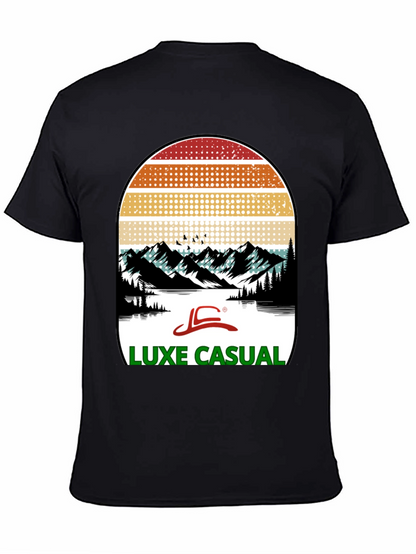 Luxe Casual Mountain Graphic Tee