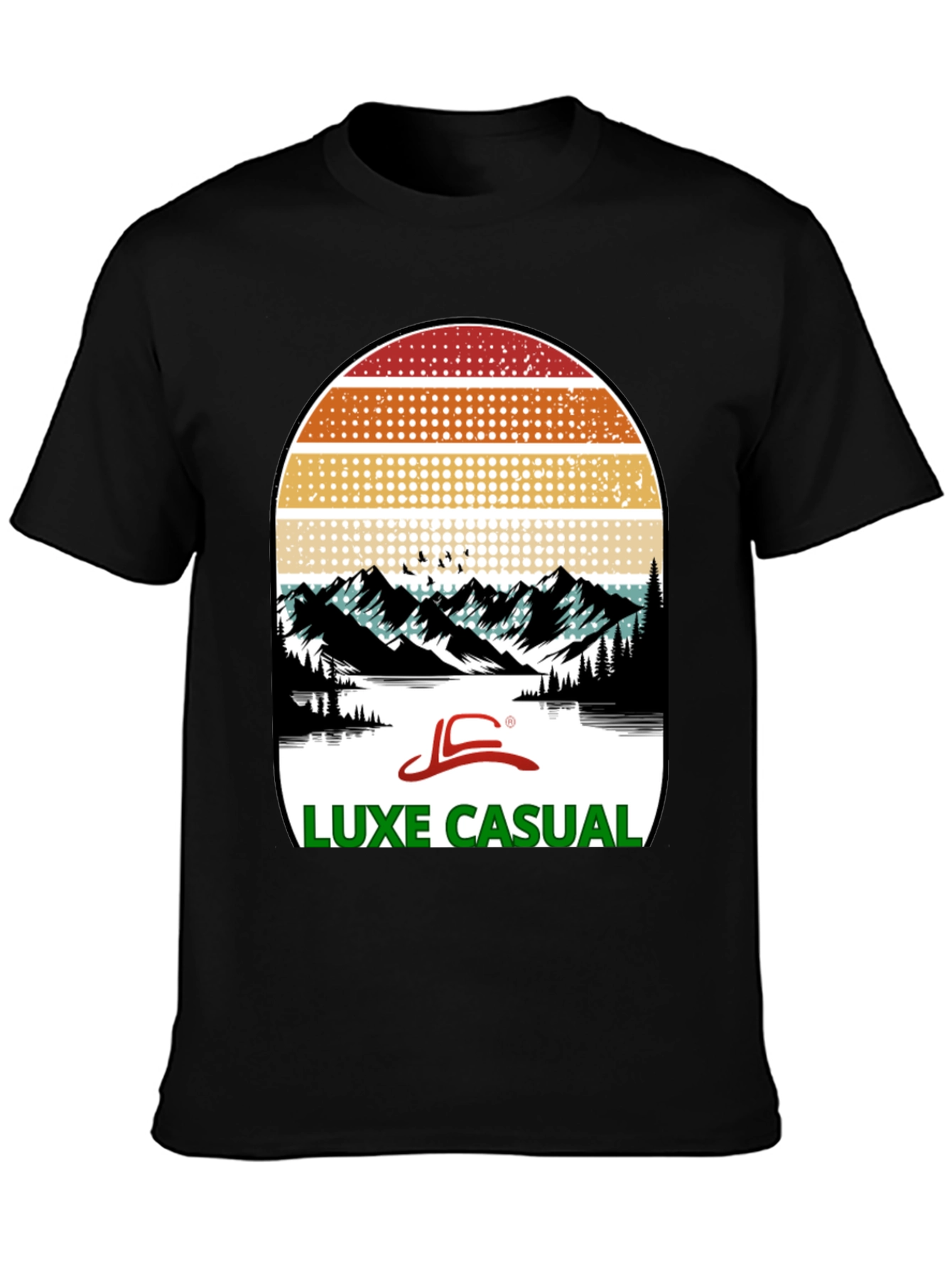 Luxe Casual Mountain Graphic Tee