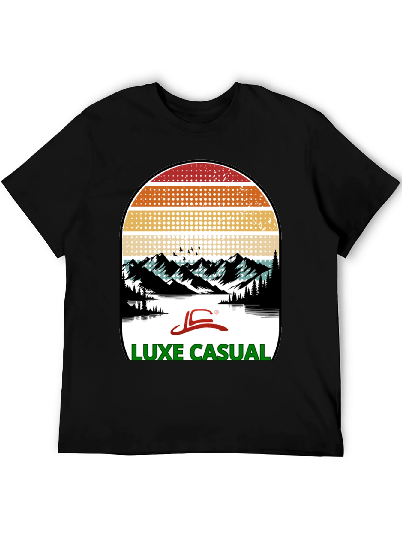 Luxe Casual Mountain Graphic Tee