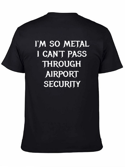 Metal Airport Security Black T-Shirt