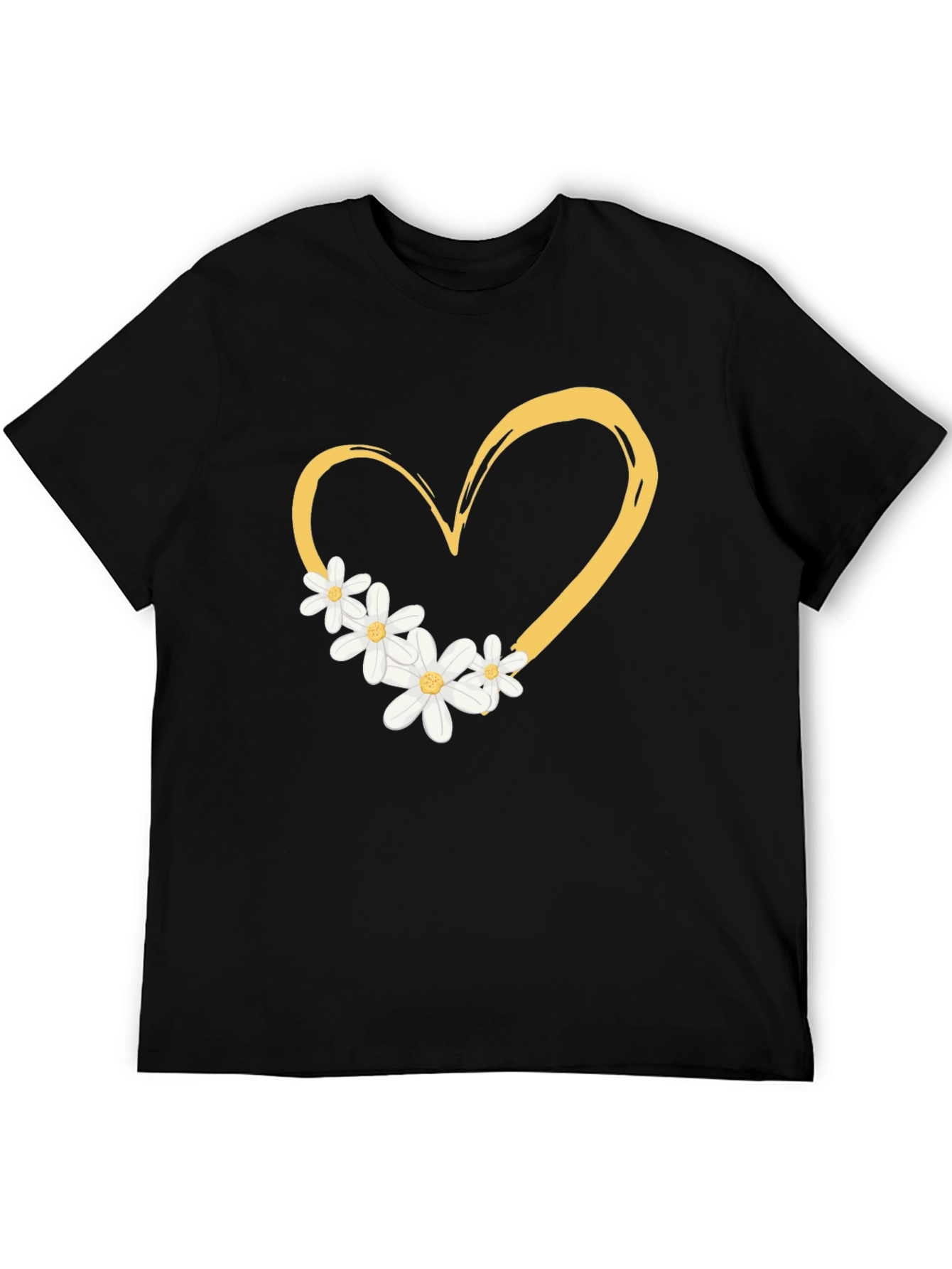 Heart & Daisy Graphic Tee - Trendy Casual Style