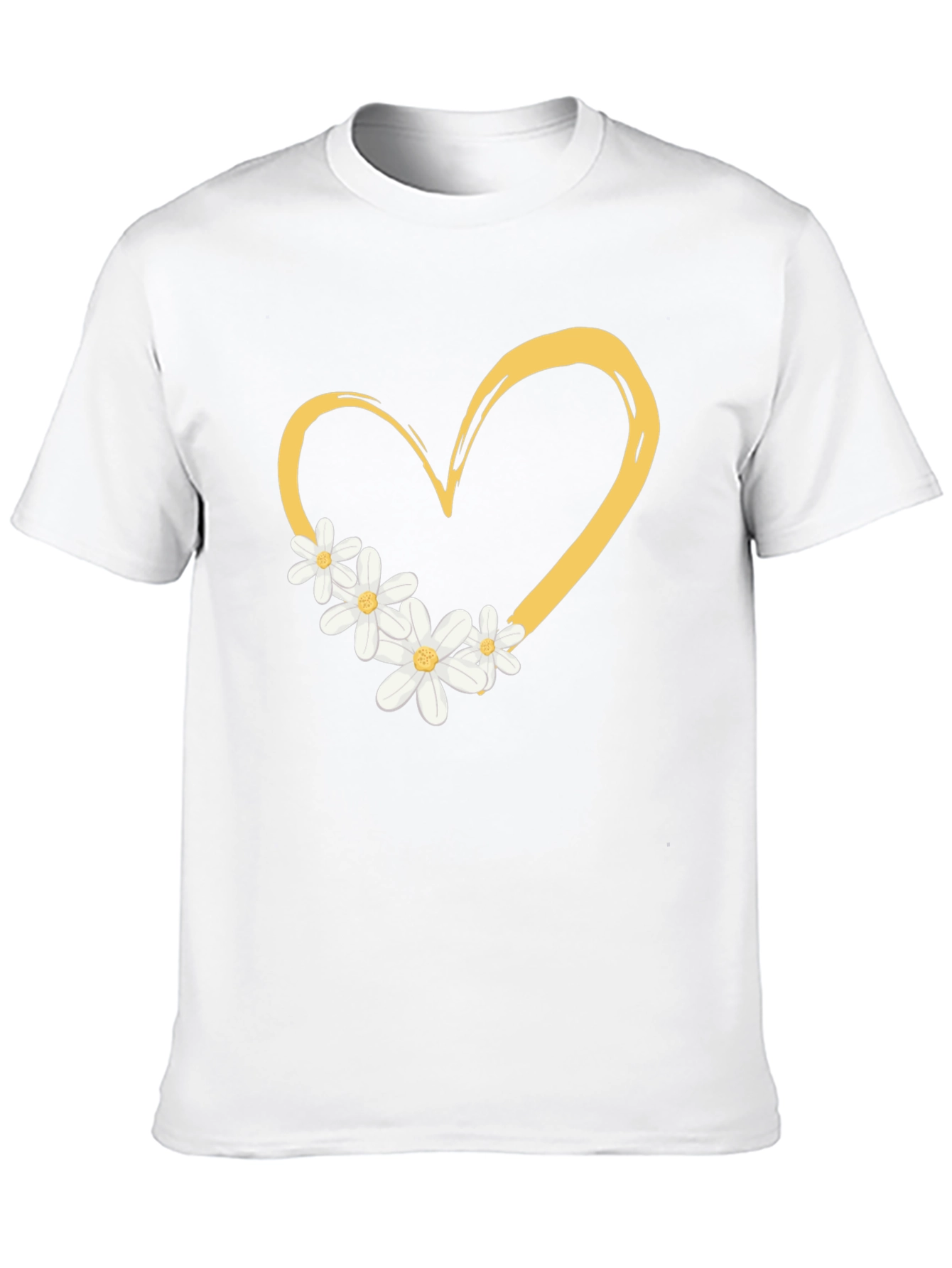 Heart & Daisy Graphic Tee - Trendy Casual Style