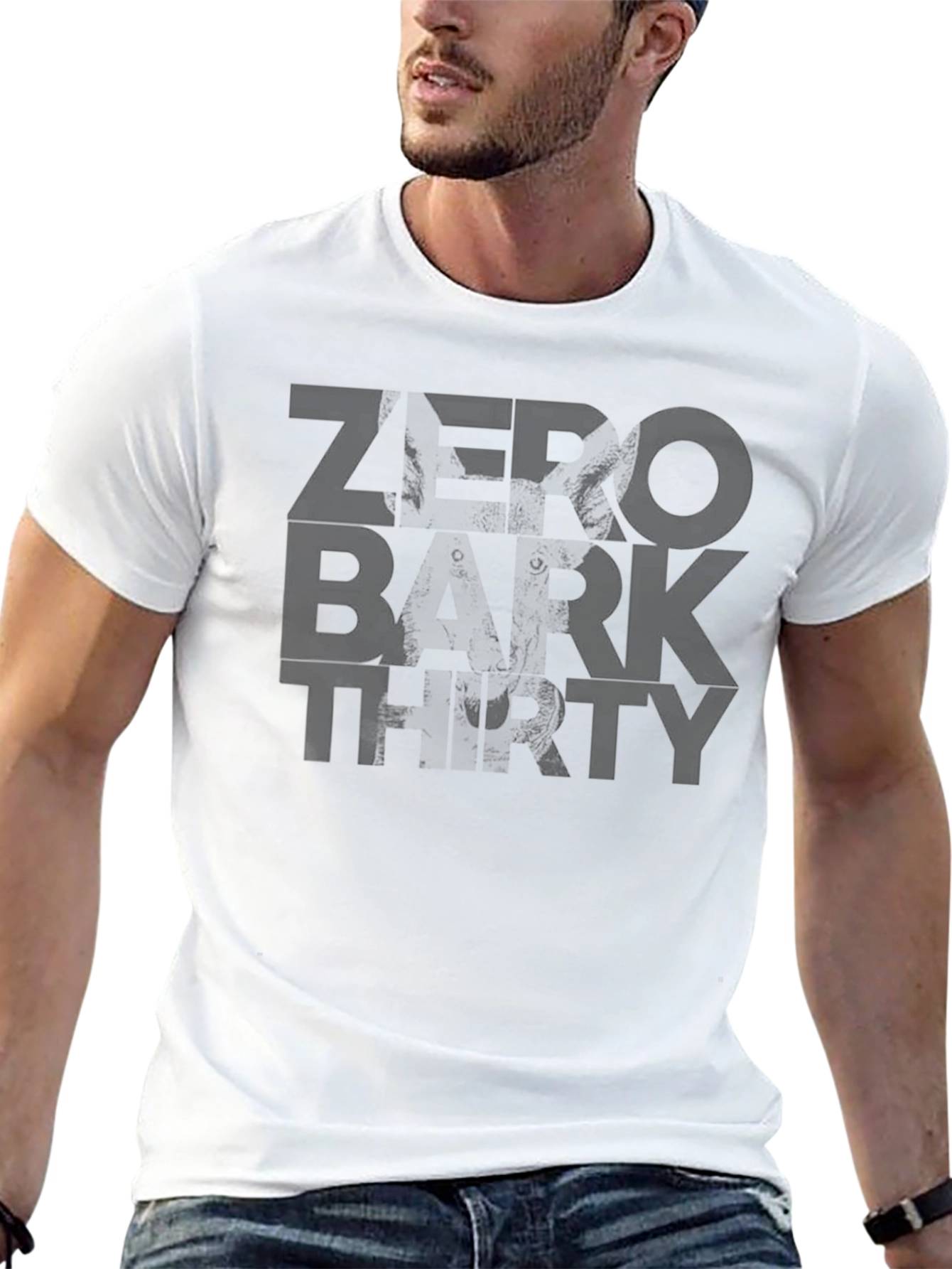 Zero Bark Thirty Mens Black Graphic T-Shirt