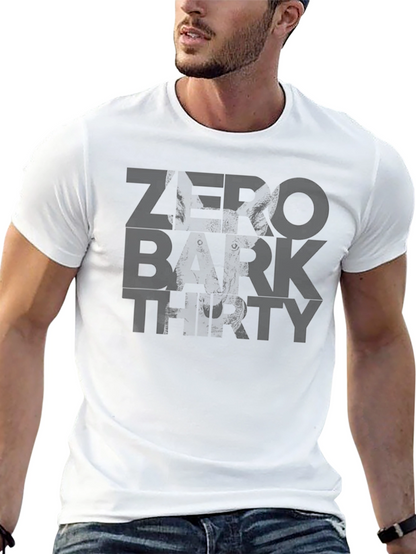 Zero Bark Thirty Mens Black Graphic T-Shirt
