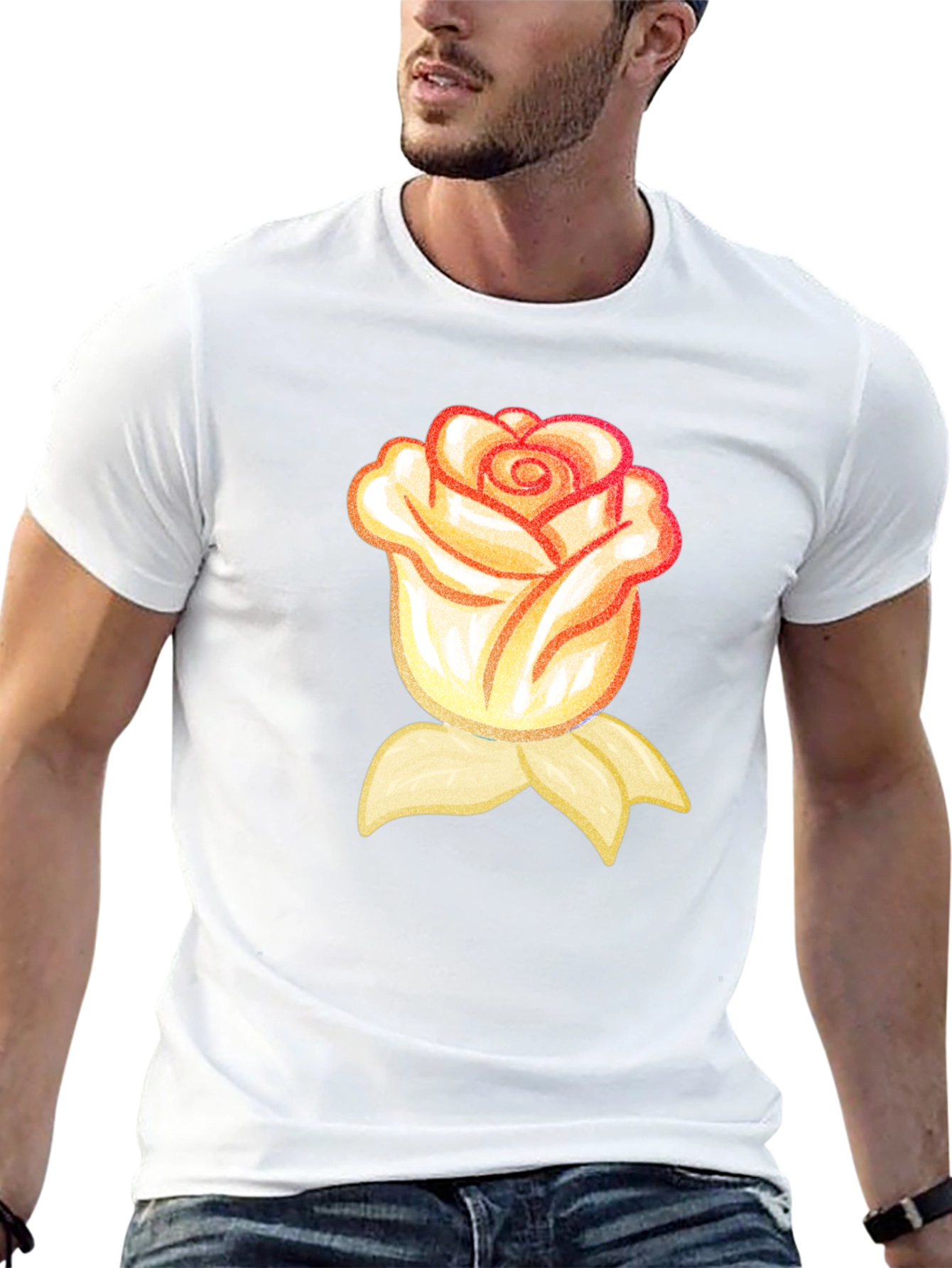 Rose Graphic T-Shirt - Black