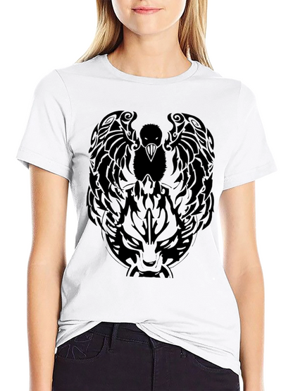 Raven & Wolf Graphic Tee - Mens Black T-Shirt