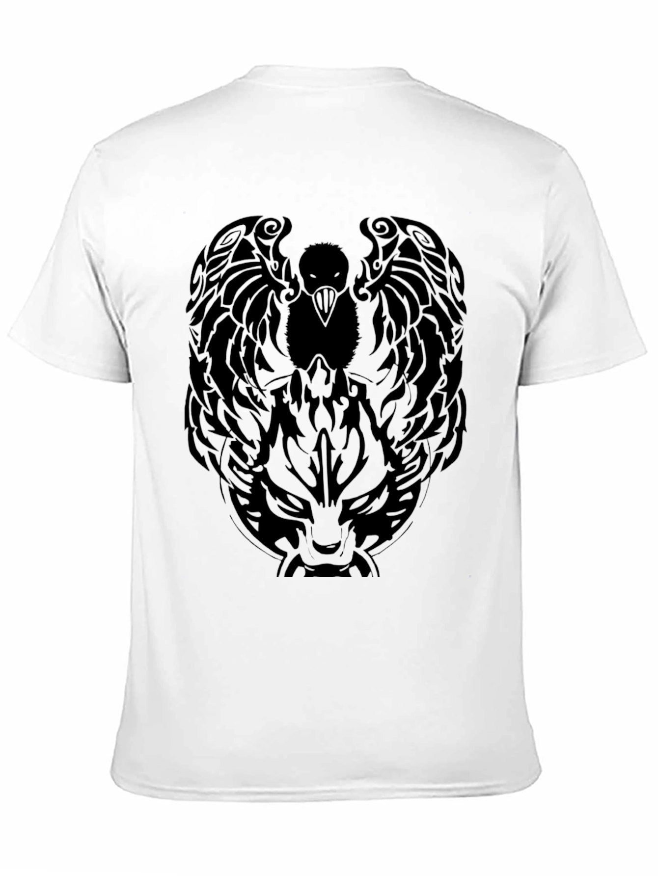 Raven & Wolf Graphic Tee - Mens Black T-Shirt