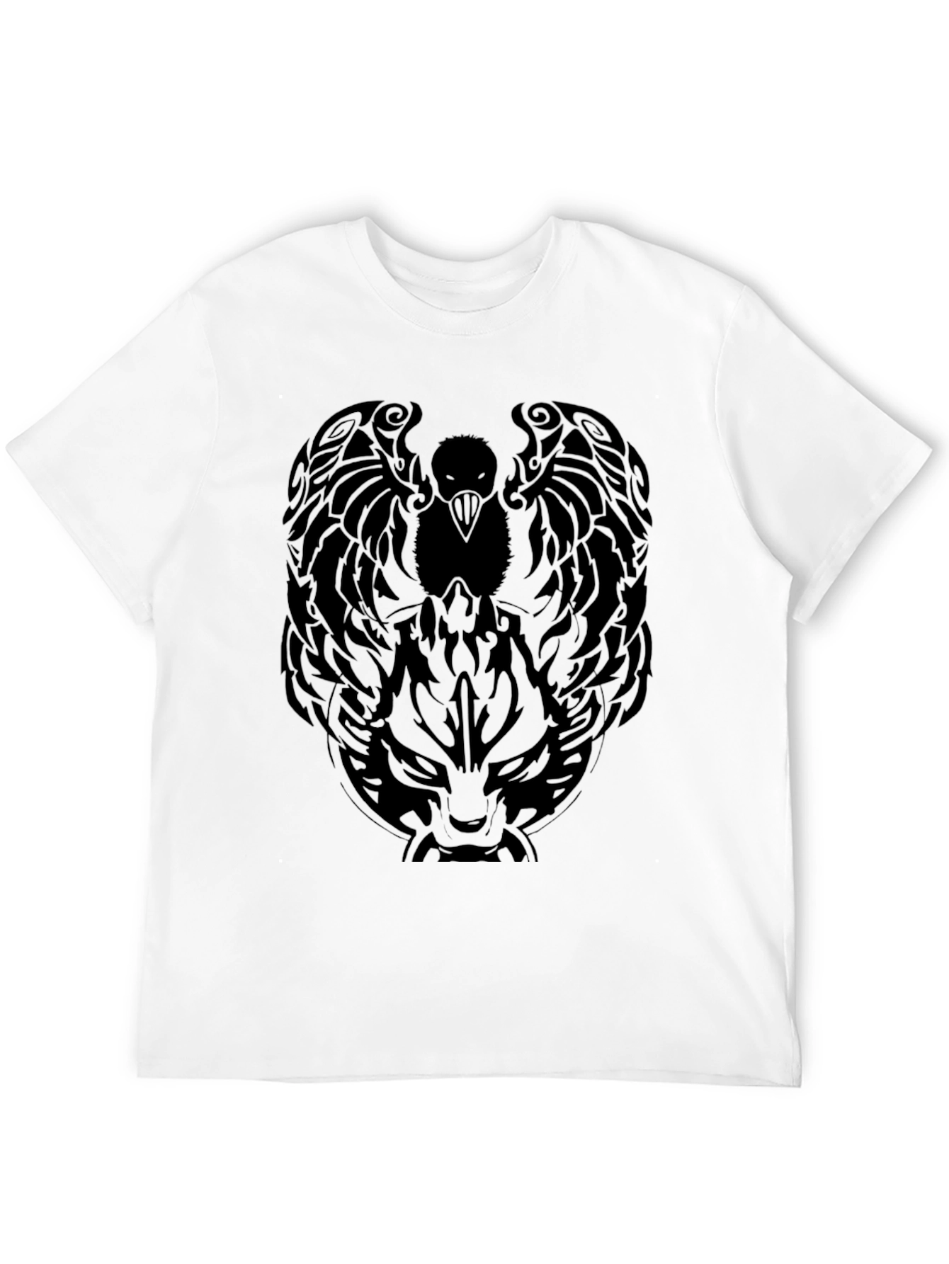 Raven & Wolf Graphic Tee - Mens Black T-Shirt
