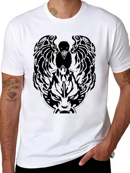 Raven & Wolf Graphic Tee - Mens Black T-Shirt