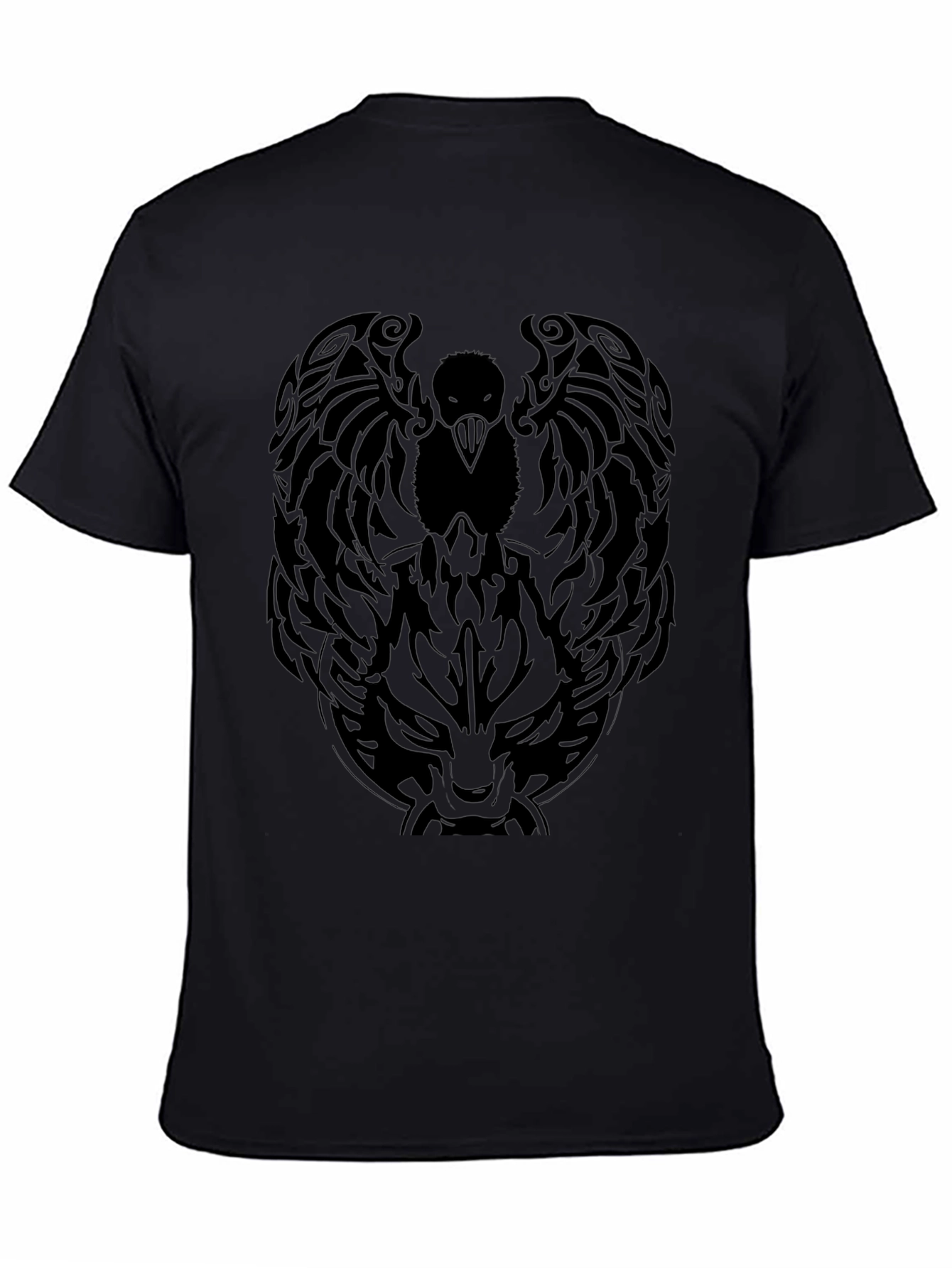 Raven & Wolf Graphic Tee - Mens Black T-Shirt