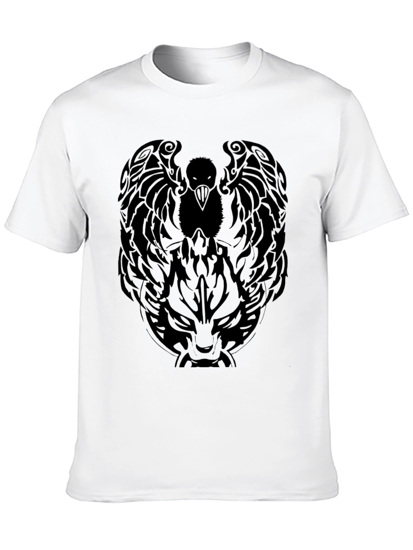 Raven & Wolf Graphic Tee - Mens Black T-Shirt