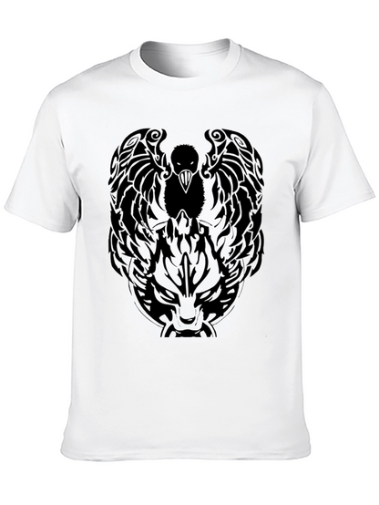 Raven & Wolf Graphic Tee - Mens Black T-Shirt