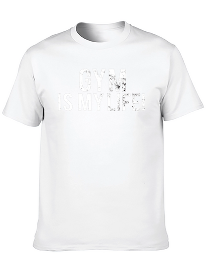 Gym Is My Life Black Graphic T-Shirt