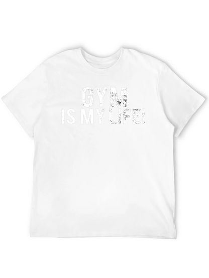 Gym Is My Life Black Graphic T-Shirt