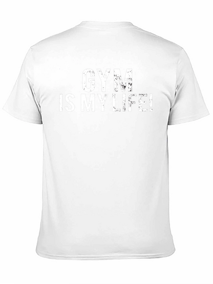 Gym Is My Life Black Graphic T-Shirt