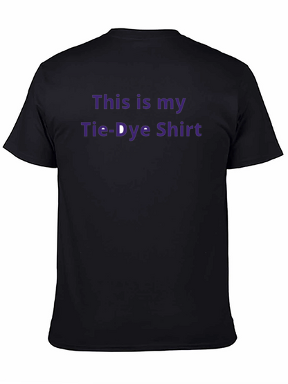 Funny Tie-Dye Shirt - Mens Black Cotton Tee