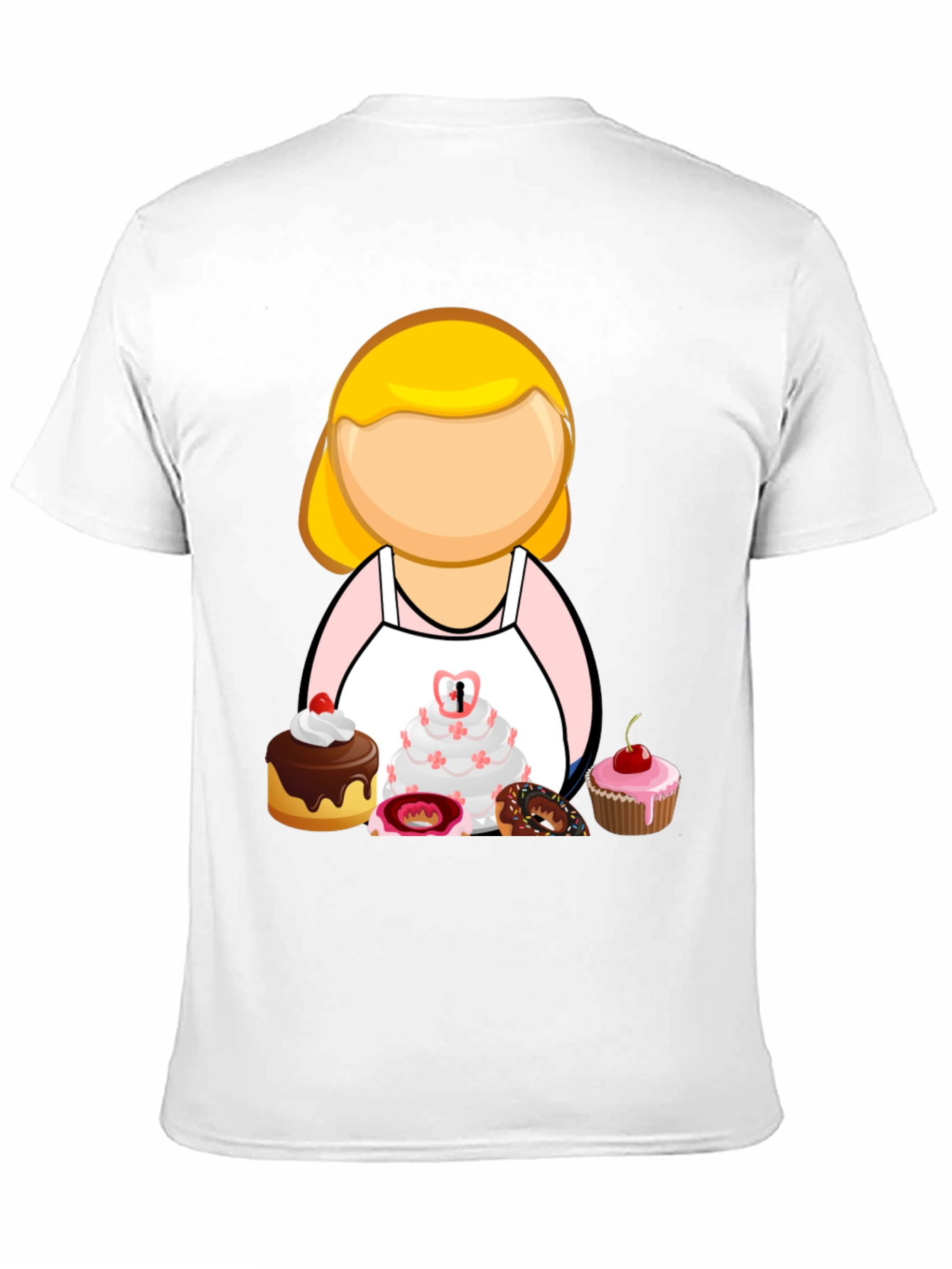 Baker Woman Cartoon T-Shirt Pastry Chef Tee