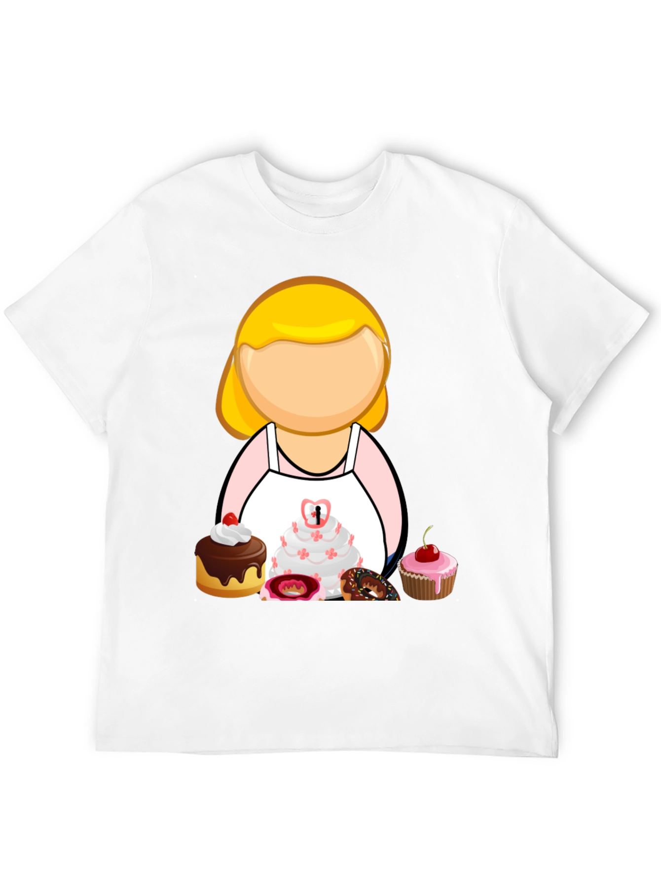 Baker Woman Cartoon T-Shirt Pastry Chef Tee