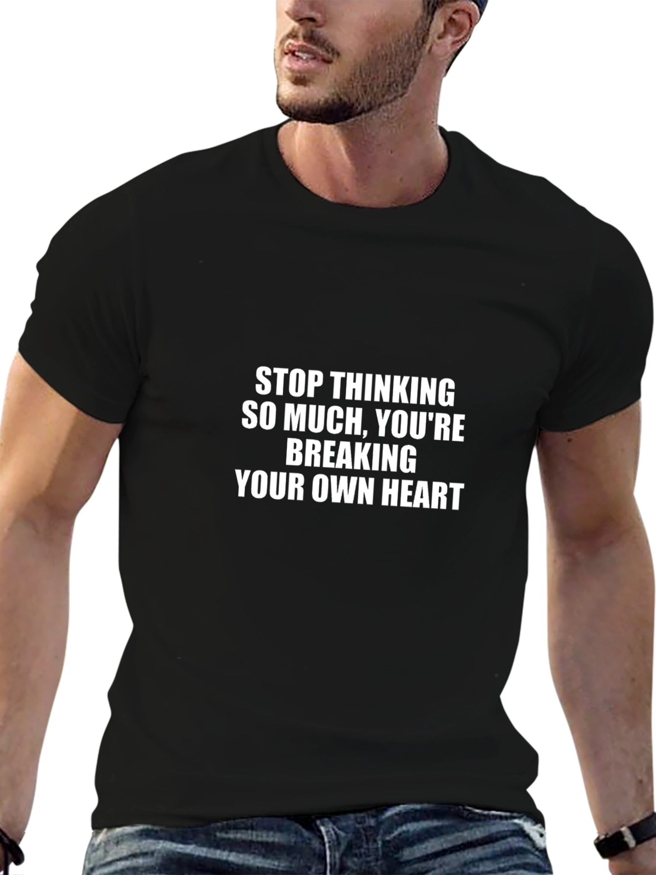 Stop Thinking Heartbreak Tee - Soft Cotton Comfort