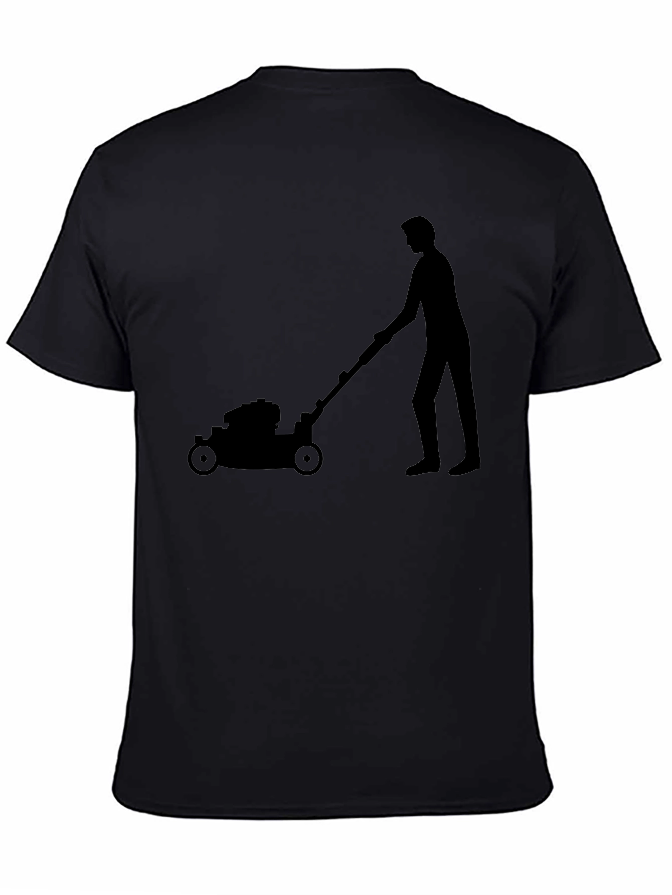 Lawn Mower Silhouette Graphic Tee
