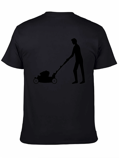 Lawn Mower Silhouette Graphic Tee