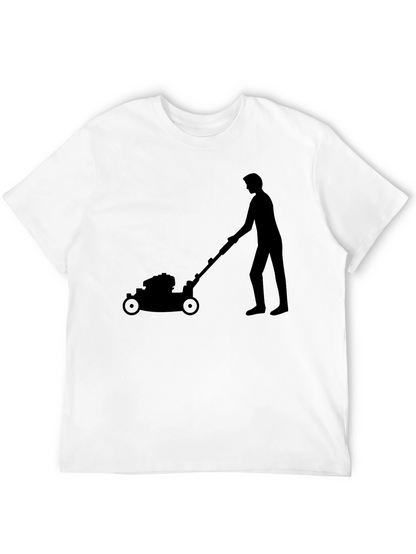 Lawn Mower Silhouette Graphic Tee