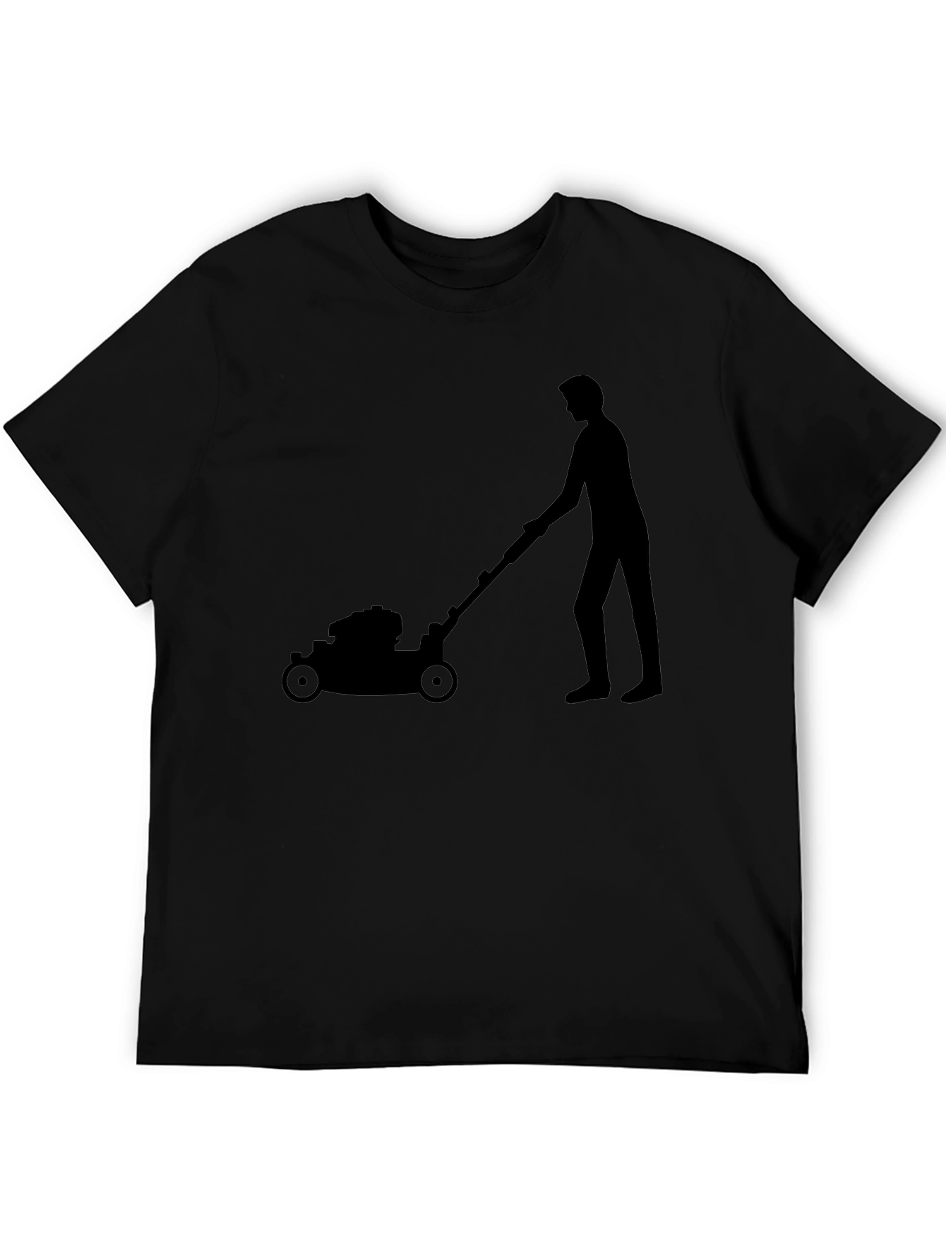 Lawn Mower Silhouette Graphic Tee