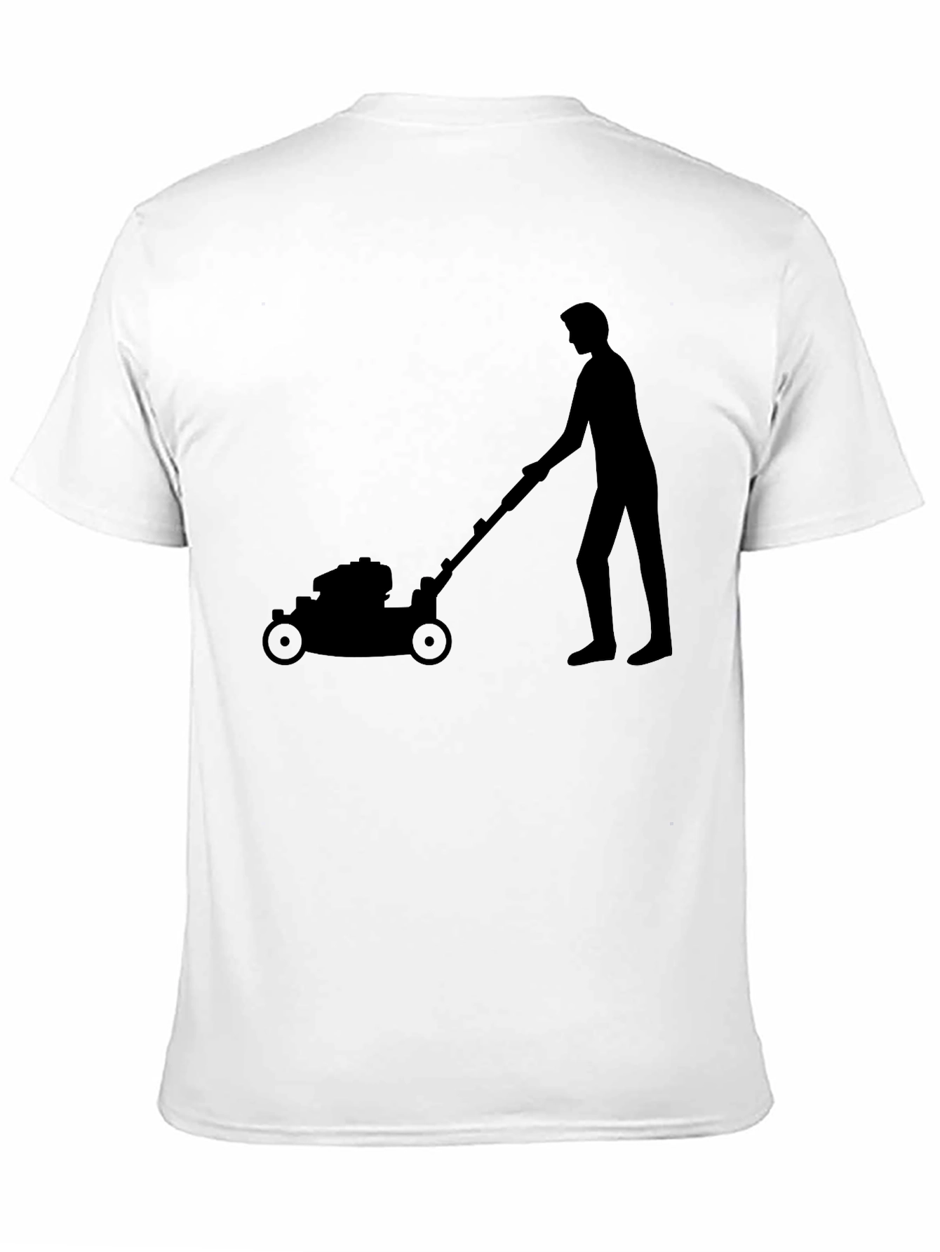 Lawn Mower Silhouette Graphic Tee