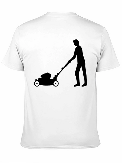 Lawn Mower Silhouette Graphic Tee