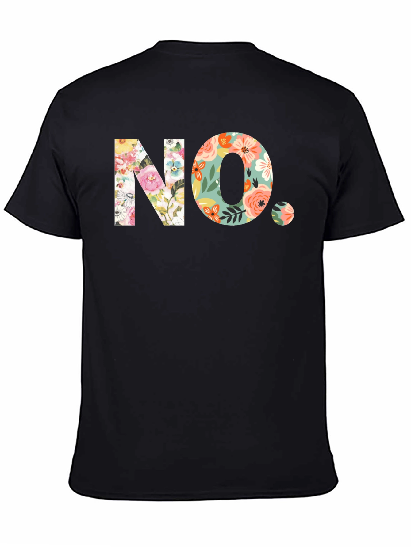 Floral NO. Graphic T-Shirt - Trendy & Unique