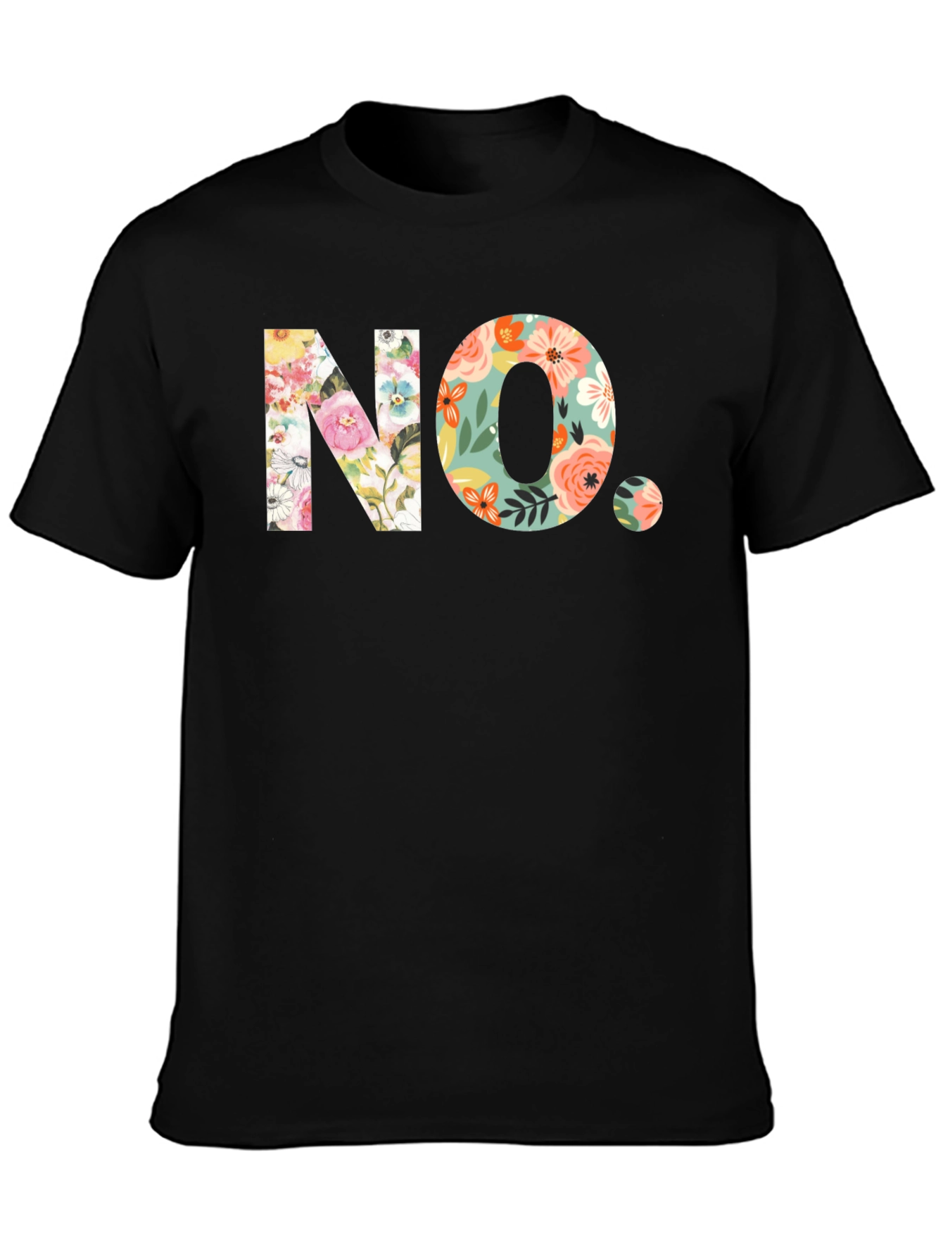 Floral NO. Graphic T-Shirt - Trendy & Unique