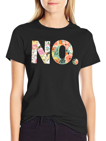 Floral NO. Graphic T-Shirt - Trendy & Unique