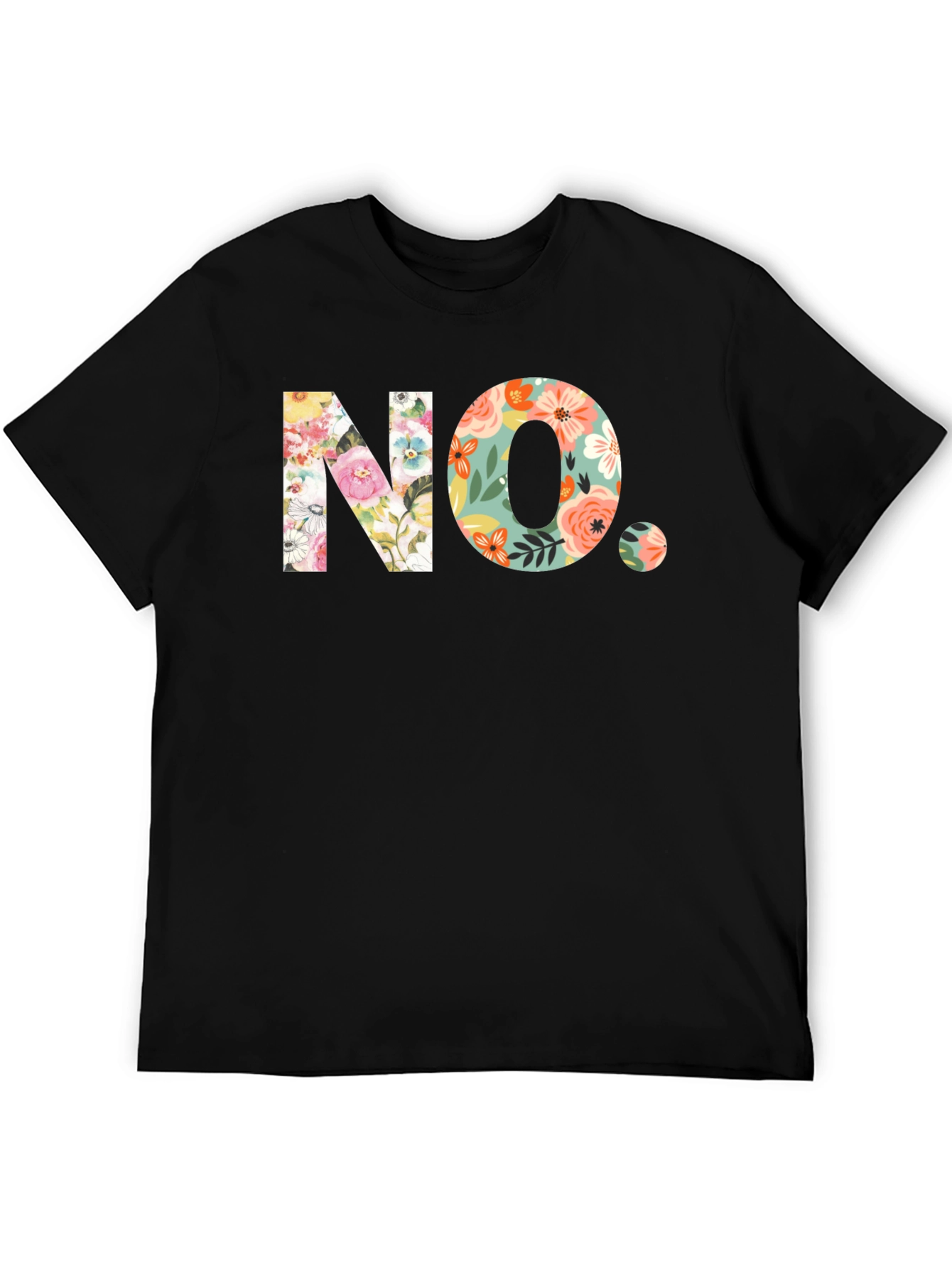 Floral NO. Graphic T-Shirt - Trendy & Unique