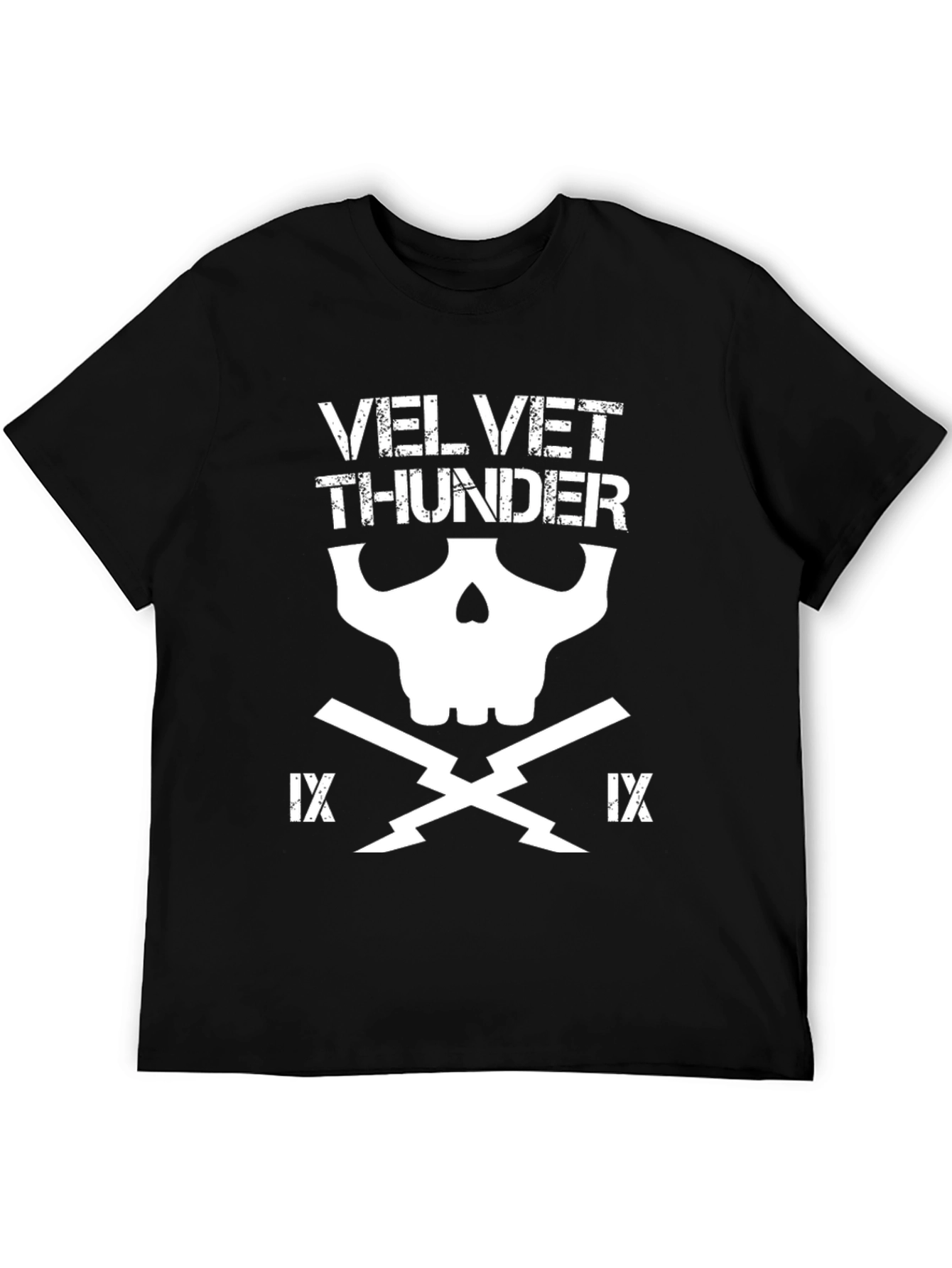 Velvet Thunder Graphic T-Shirt - Skull Design