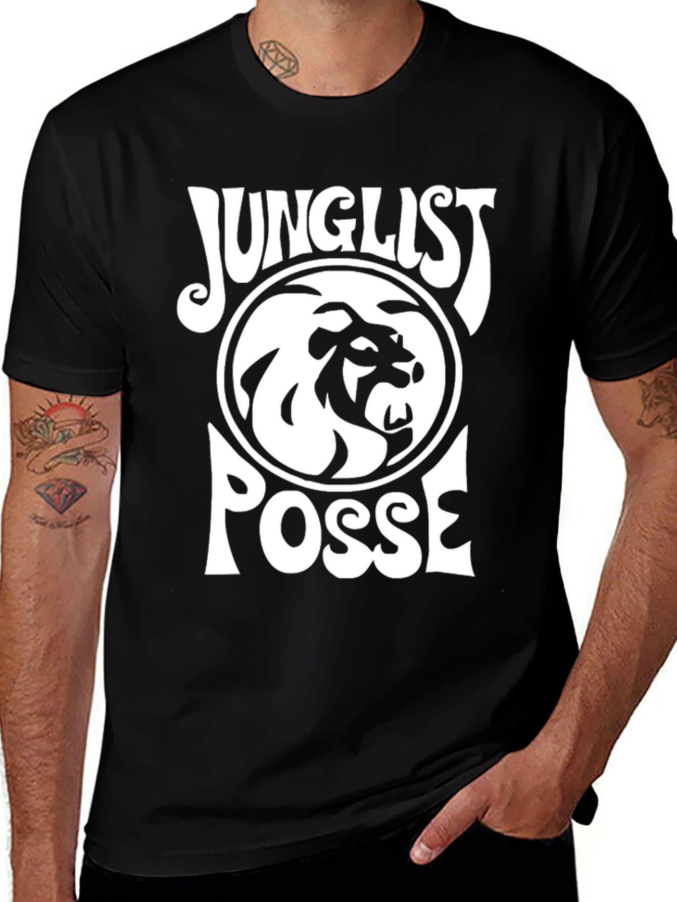 Junglist Posse Graphic Tee - Black