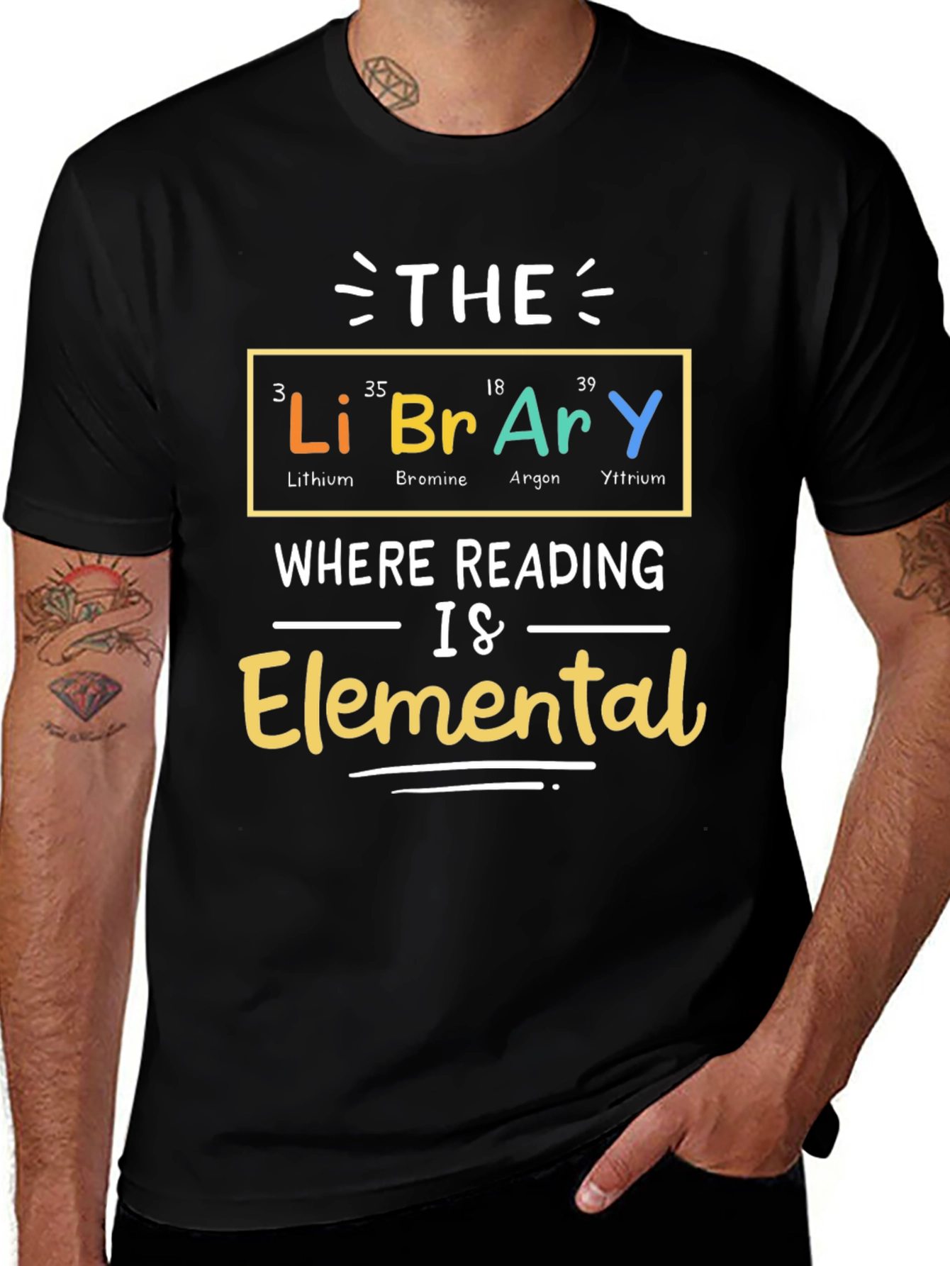 Library Elemental T-Shirt - Reading is Elemental