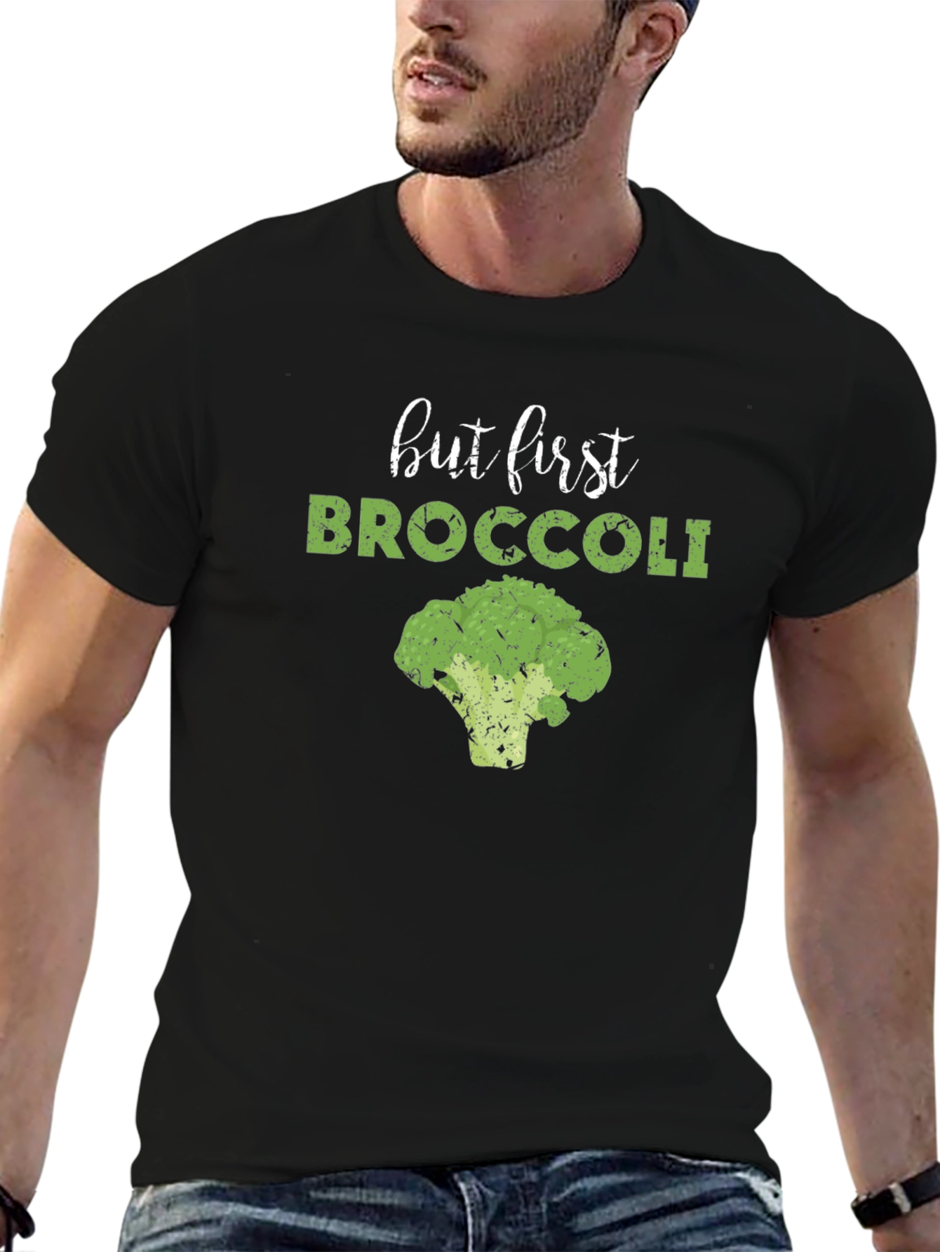 But First Broccoli T-Shirt - Funny Vegan Tee