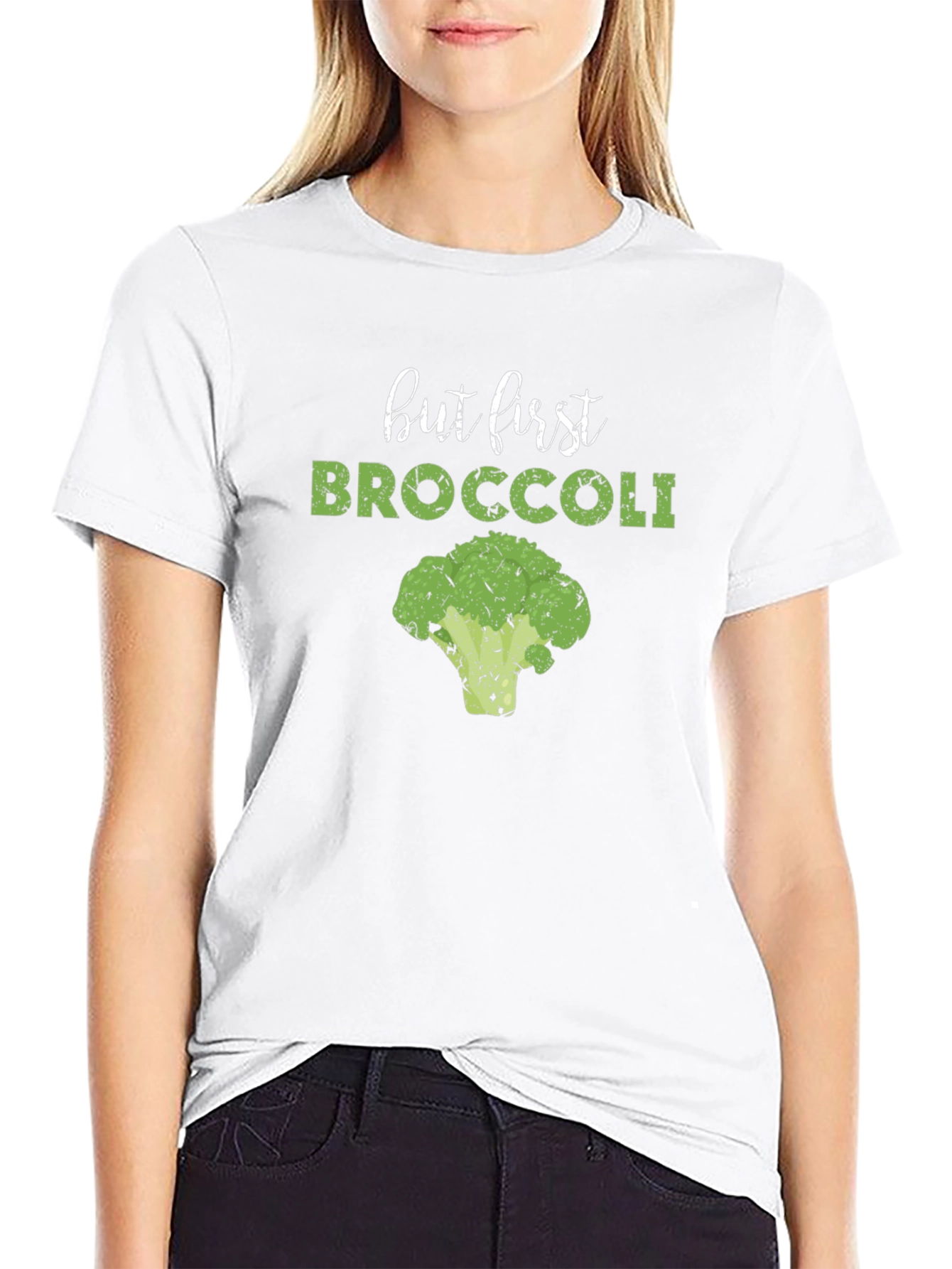 But First Broccoli T-Shirt - Funny Vegan Tee