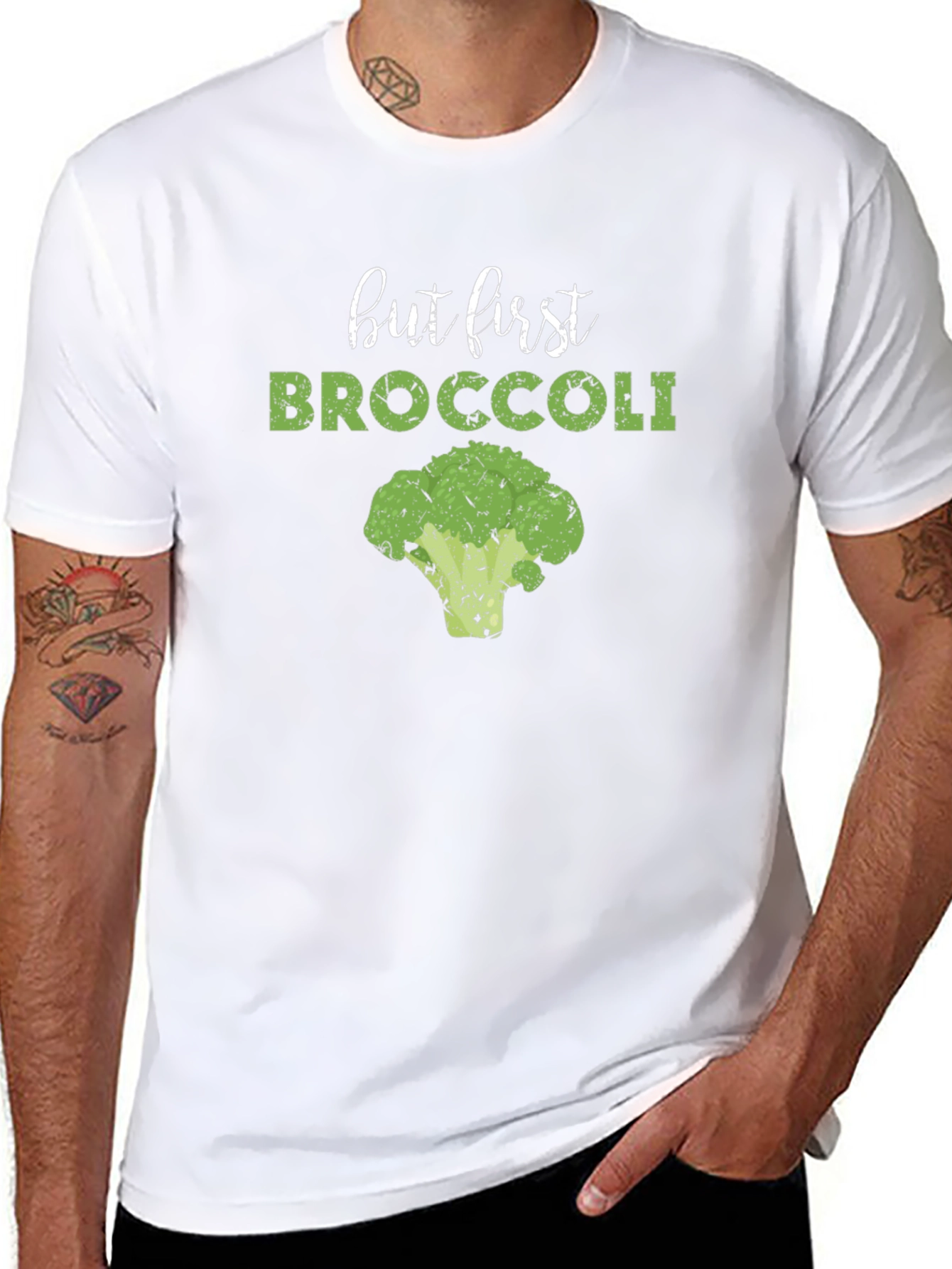 But First Broccoli T-Shirt - Funny Vegan Tee