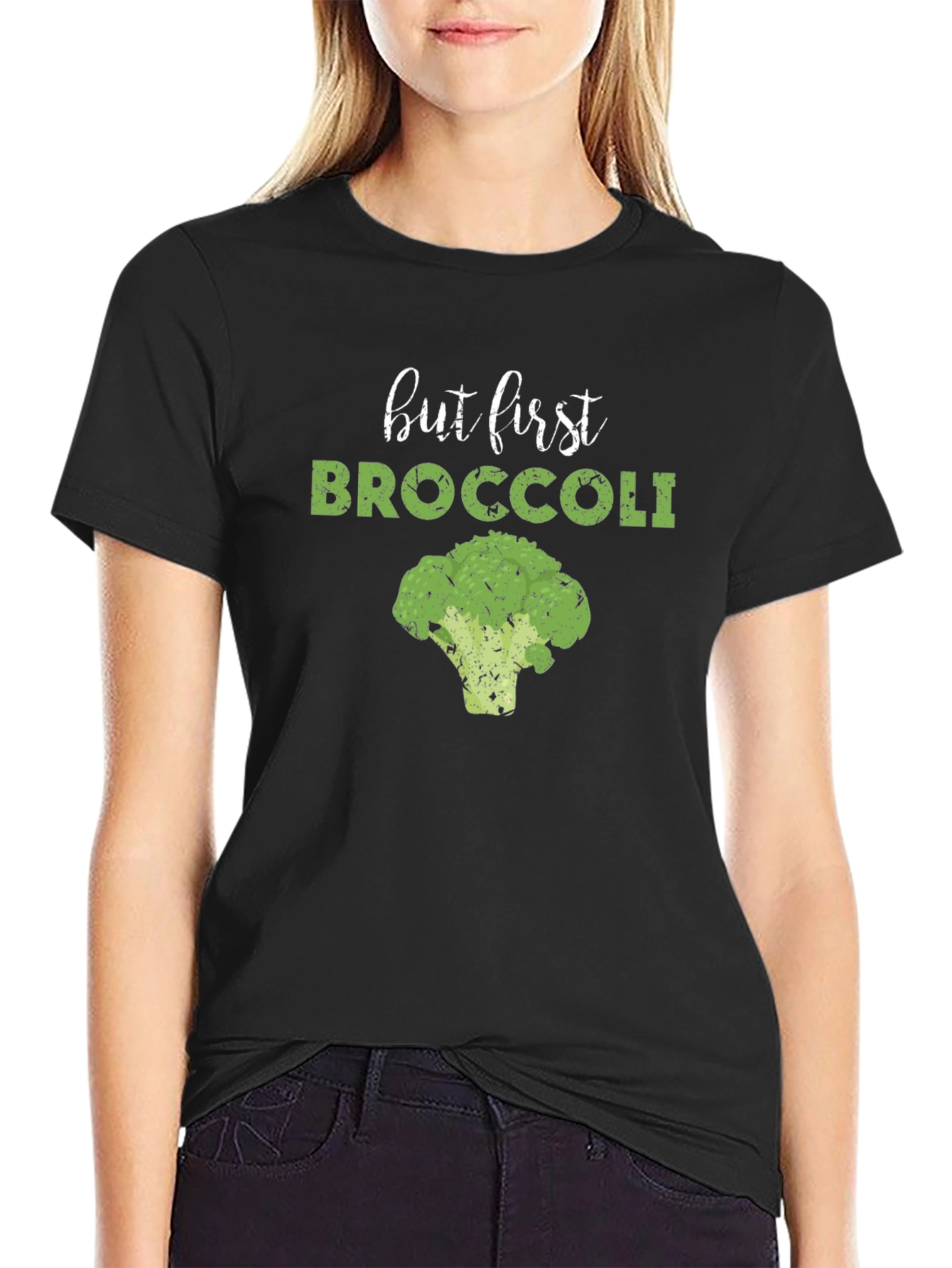 But First Broccoli T-Shirt - Funny Vegan Tee