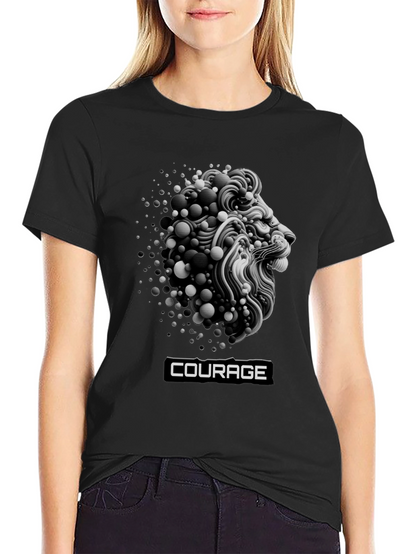 Courage Lion Graphic T-Shirt - Bold Streetwear