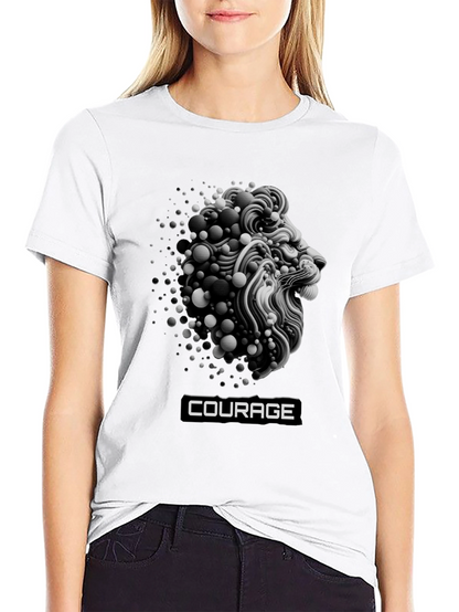 Courage Lion Graphic T-Shirt - Bold Streetwear