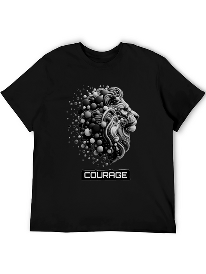 Courage Lion Graphic T-Shirt - Bold Streetwear