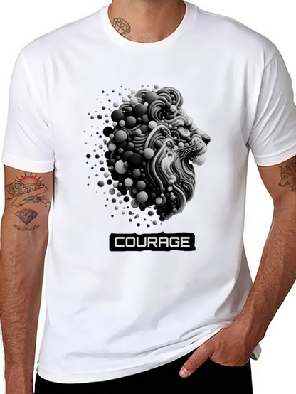 Courage Lion Graphic T-Shirt - Bold Streetwear
