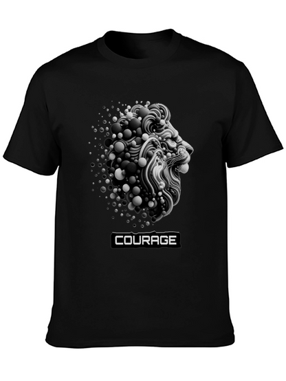 Courage Lion Graphic T-Shirt - Bold Streetwear