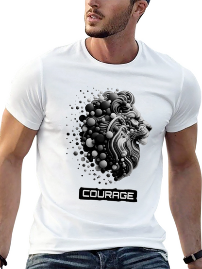 Courage Lion Graphic T-Shirt - Bold Streetwear