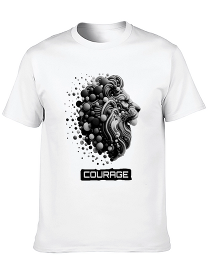 Courage Lion Graphic T-Shirt - Bold Streetwear