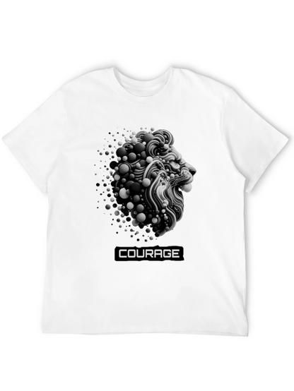 Courage Lion Graphic T-Shirt - Bold Streetwear